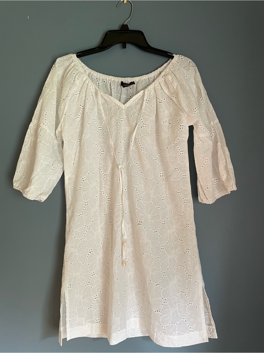 White Eyelet Swim Coverup Tunic